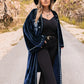 Plus Size Embroidery Open Front Long Sleeve Cardigan