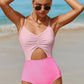 Cutout Spaghetti Strap One-Piece Swimwear