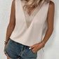 Full Size Lace Detail V-Neck Tank