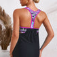 Chevron Stripe Racerback Swim Tank