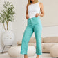 RFM Crop Chloe Full Size Tummy Control High Waist Raw Hem Jeans