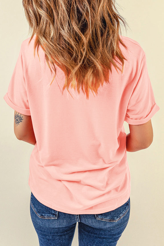 Rabbit Round Neck Short Sleeve T-Shirt