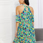 Sew In Love Full Size Perfect Paradise Printed Cold-Shoulder Dress