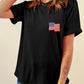 US Flag Round Neck Short Sleeve T-Shirt