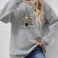 Christmas Tree Graphic Long Sleeve Sweatshirt