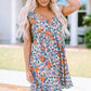 Floral Sweetheart Neck Empire Waist Dress