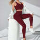 Scoop Neck Wide Strap Top and Pants Active Set