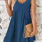 Plunge Wide Strap Mini Tank Dress