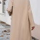 Devine Pocketed Collared Neck Long Sleeve Coat