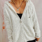 Zip Up Drawstring Long Sleeve Hooded Sweater