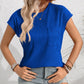 Round Neck Cap Sleeve Blouse