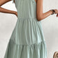 Tie-Shoulder Tiered Dress with Pockets