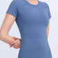 Round Neck Short Sleeve Active Top