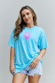 Sweet Claire "More Beach Days" Oversized Graphic T-Shirt Aqua