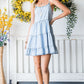 Spaghetti Strap Tiered Denim Dress