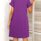 Round Neck Flounce Sleeve Dress with Pockets