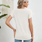 Lace Detail Round Neck Short Sleeve T-Shirt