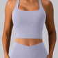 Square Neck Racerback Cropped Tank