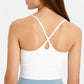 Crisscross Back Scoop Neck Sports Cami