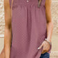 Smocked Tie Back Frill Trim Tank