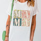 MAMA Round Neck Short Sleeve T-Shirt