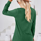 V-Neck Buttoned Long Sleeve Blouse