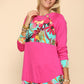 Celeste Full Size Tropical Print Long Sleeve T-Shirt