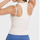 Cutout Round Neck Racerback Active Tank