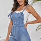 Pocketed Spaghetti Strap Denim Romper