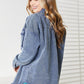 HEYSON Full Size Mineral-Washed Button-Down Denim Jacket