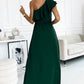 One-Shoulder Ruffled Maxi Dress