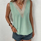 Full Size Lace Detail V-Neck Tank