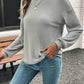 Round Neck Dropped Shoulder Long Sleeve T-Shirt