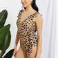 Marina West Swim Full Size Float On Ruffle Faux Wrap One-Piece in Leopard