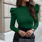 Mock Neck Puff Sleeve Bodysuit