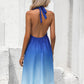 Gradient Halter Neck Dress