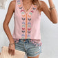 Tassel Printed V-Neck Tank