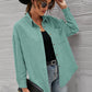 Mandy Button Front Drop Shoulder Corduroy Shirt