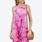 Tie-Dye Twisted Round Neck Sleeveless Dress