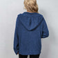 Button-Down Long Sleeve Hooded Sweater