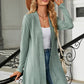 Open Front Long Sleeve Cardigan