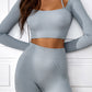 Long Sleeve Cropped Sports Top