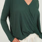 HYFVE Draped Drop Shoulder Long Sleeve Top