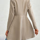 Collared Neck Button Up Long Sleeve Coat