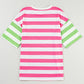 Striped Round Neck Half Sleeve T-Shirt