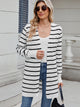 Open Front Long Sleeve Cardigan Stripe