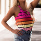 Striped Gradient Ladder-Cutout Tank