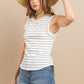 Ces Femme Striped Round Neck Tank