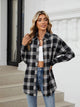 Plaid Button Up Long Sleeve Shirt Black