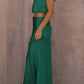 Cropped Turtle Neck Tank Top and Maxi Skirt Set